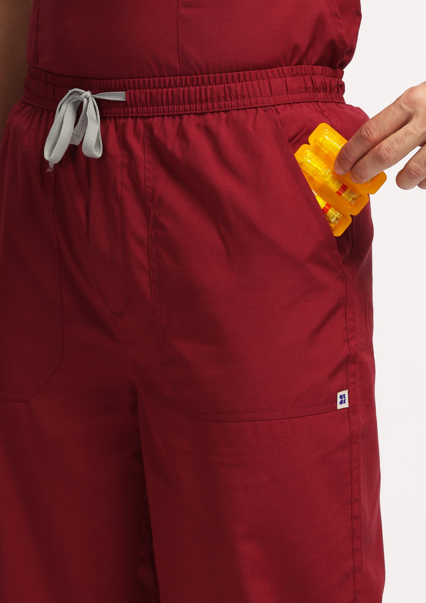 Classic Men's V-Neck (Maroon) Active Scrub