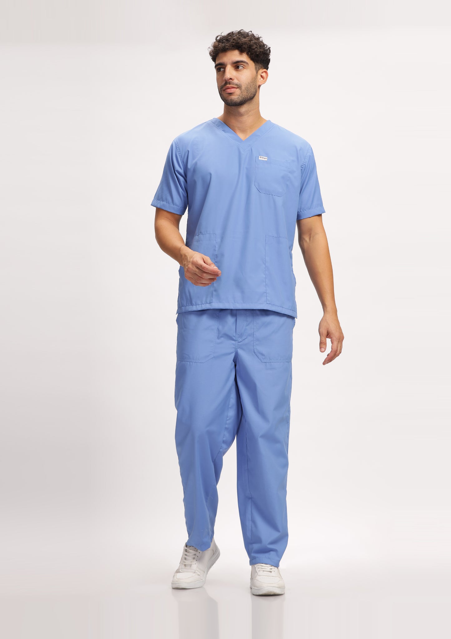 Classic Men's V-Neck (Ceil Blue) Active Scrub