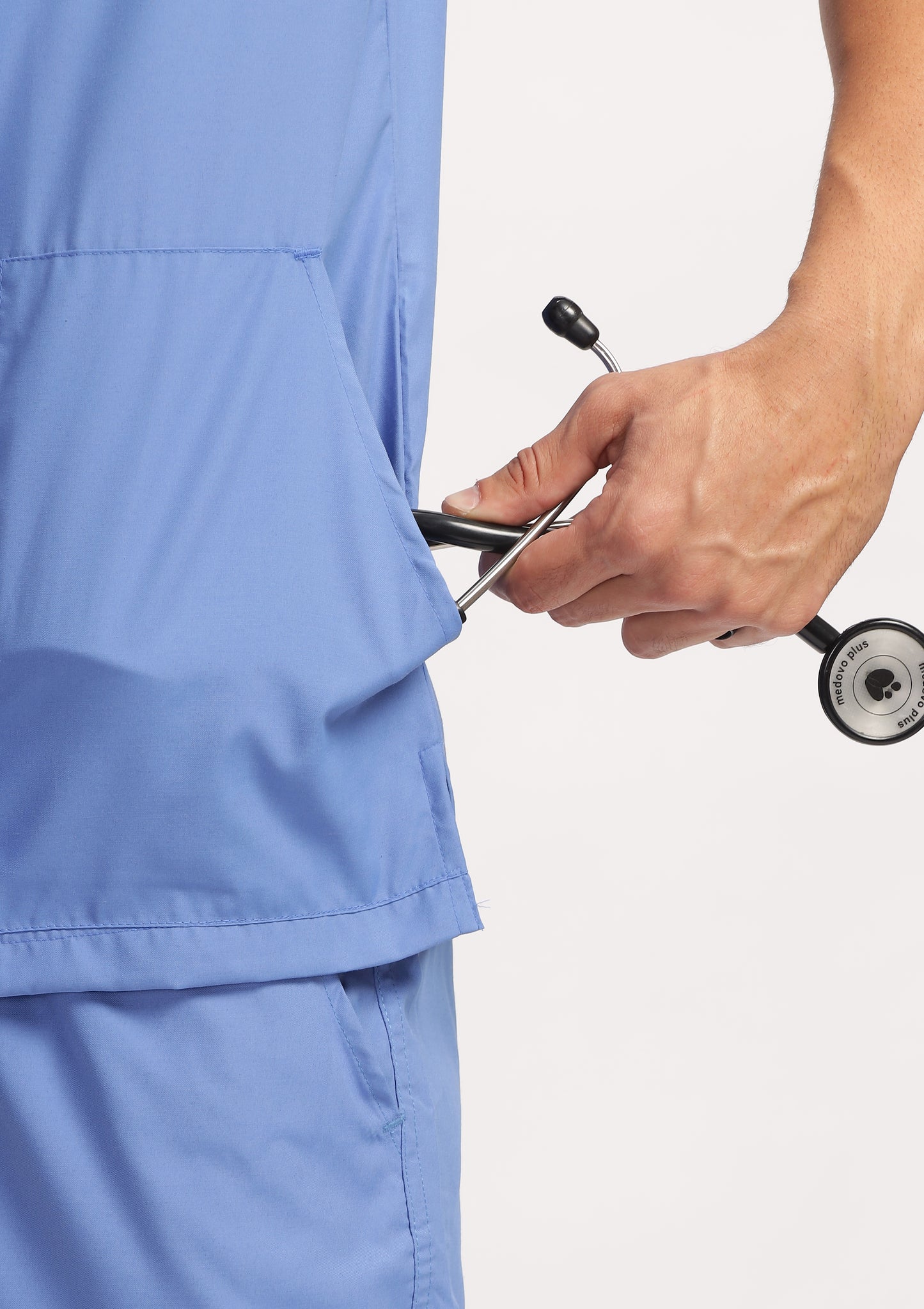 Classic Men's V-Neck (Ceil Blue) Active Scrub