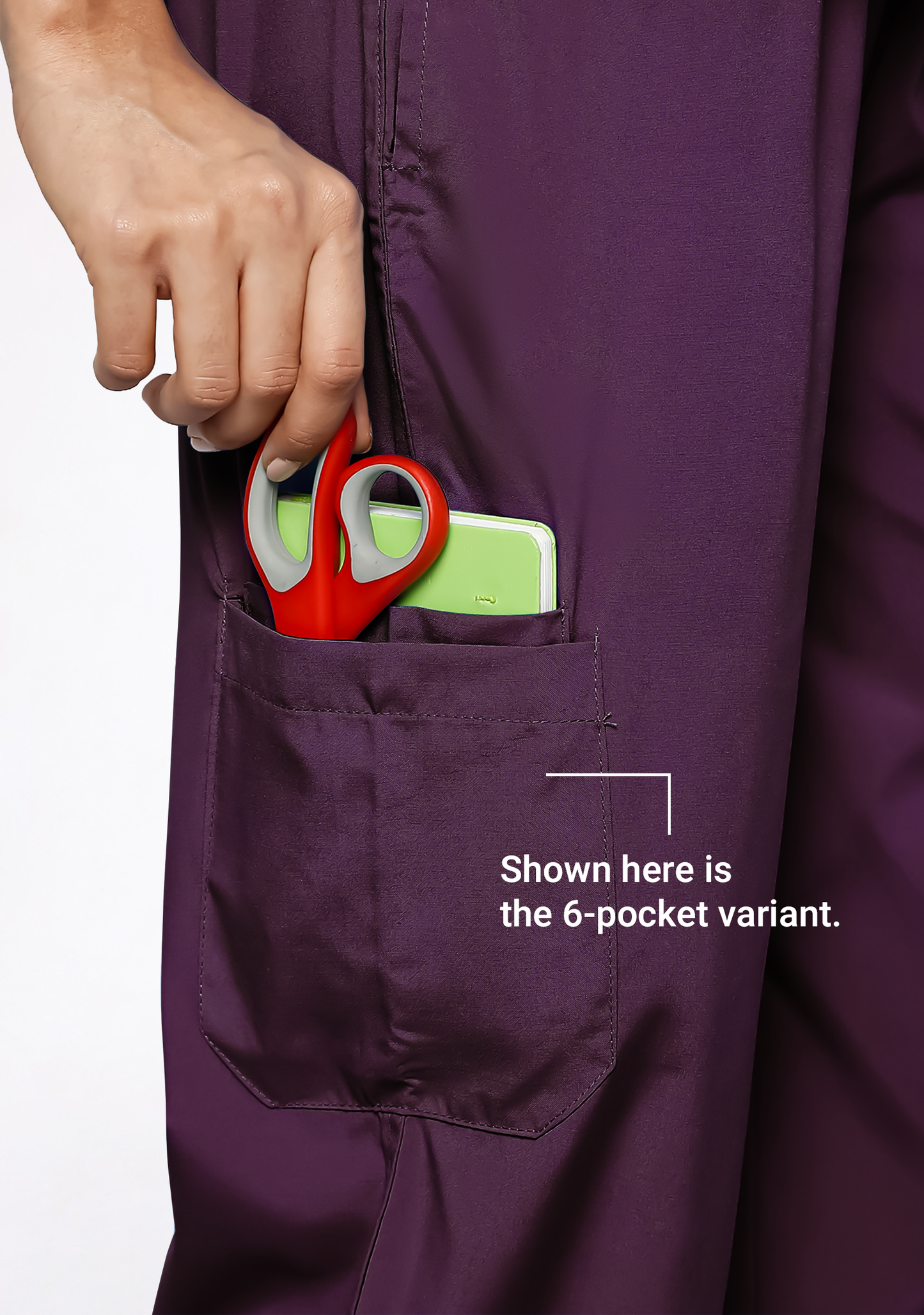 Classic Women's V-Neck (Wine) Scrub