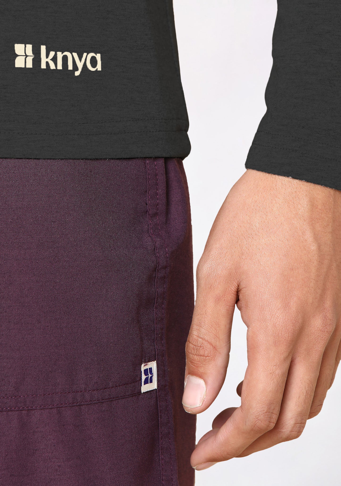 Men's Supersoft L/S (Charcoal) Underscrub