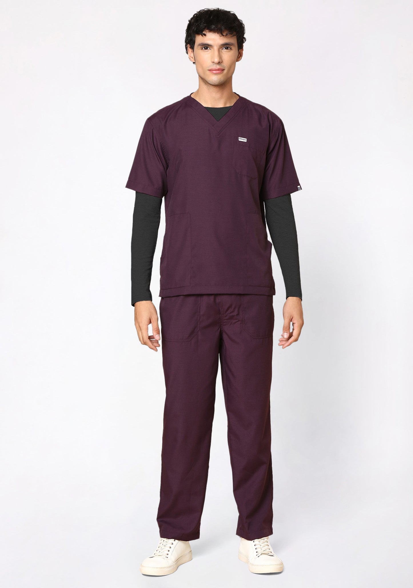 Men's Supersoft L/S (Charcoal) Underscrub