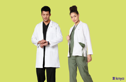 Knya's Premium White Aprons for Doctors