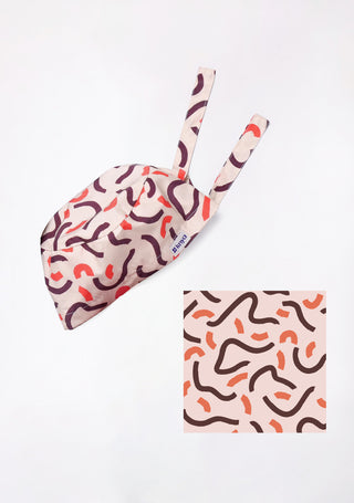 Printed Unisex (Swirl-Beige) Scrub Cap