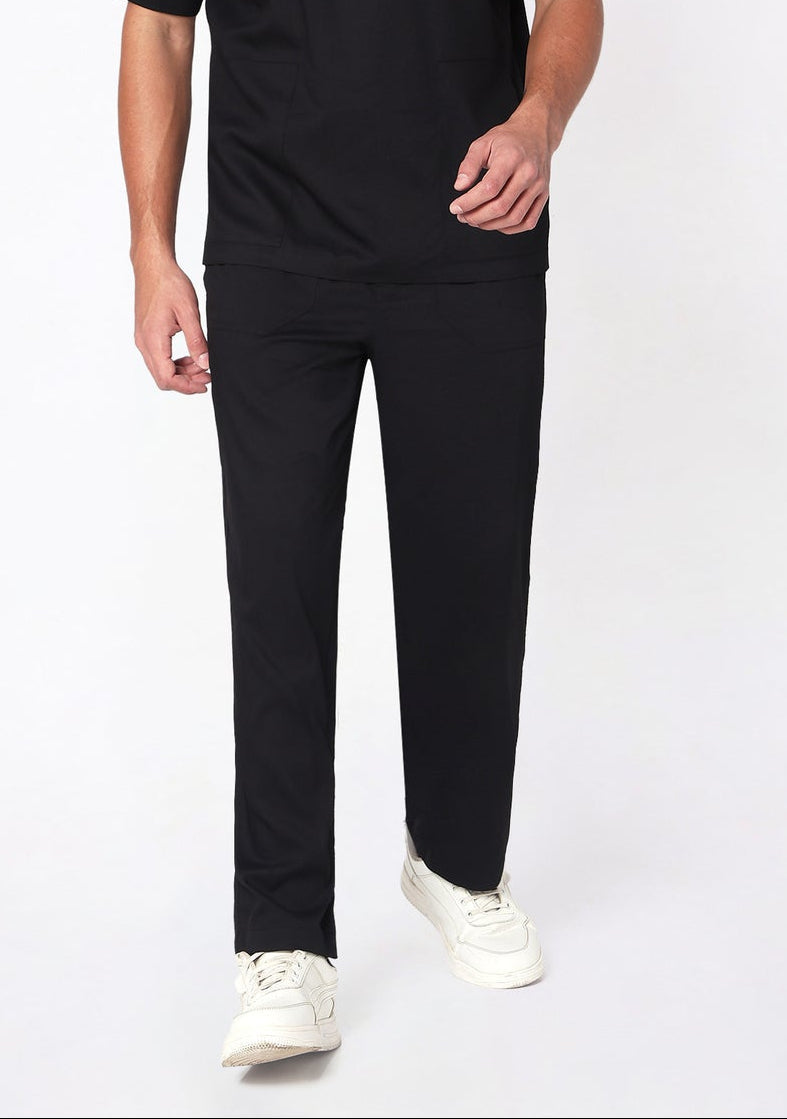 ecoflex Men's 2-Pocket (Black) Scrub Bottom - Alkem