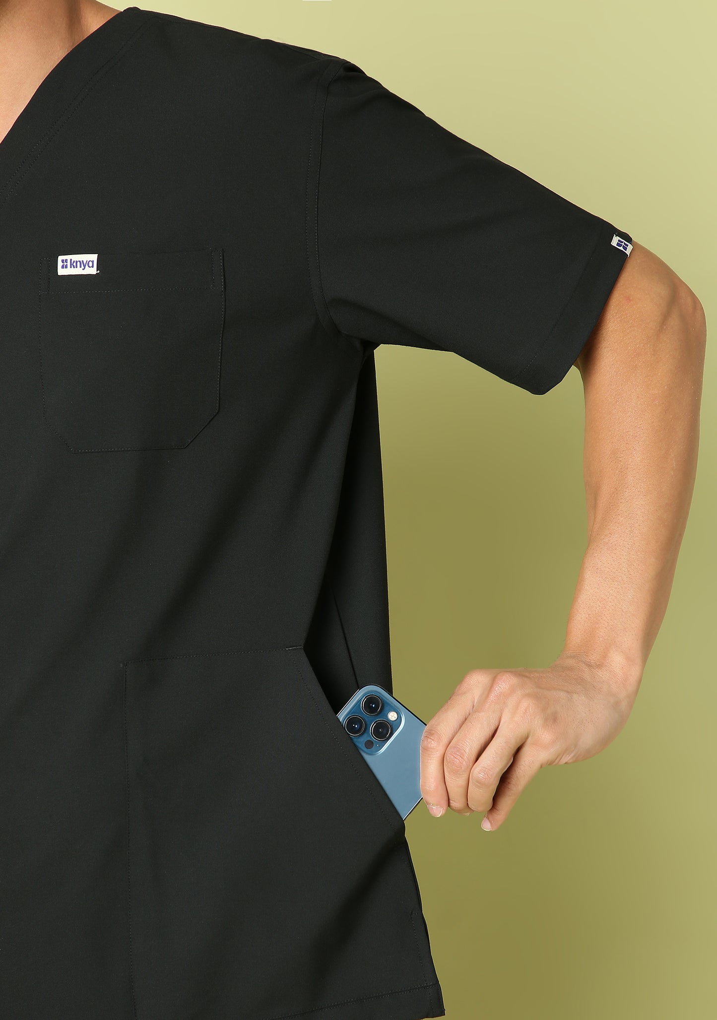 Ecoflex Men's 5 Pocket (Black) Scrub