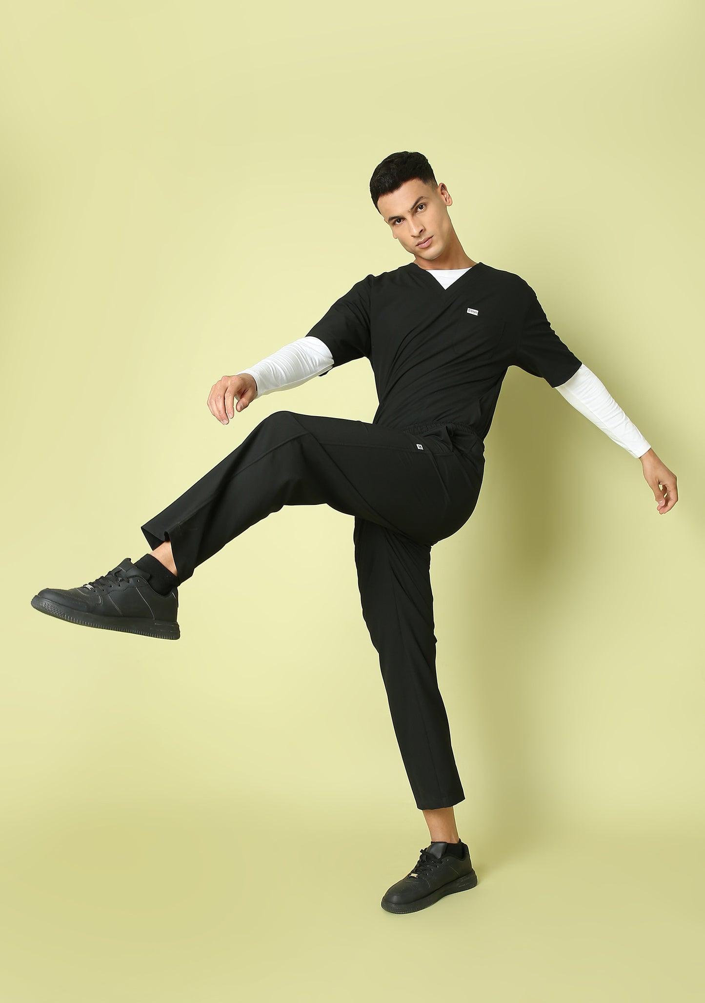 Ecoflex Men's 2 Pocket (Black) Scrub Bottom