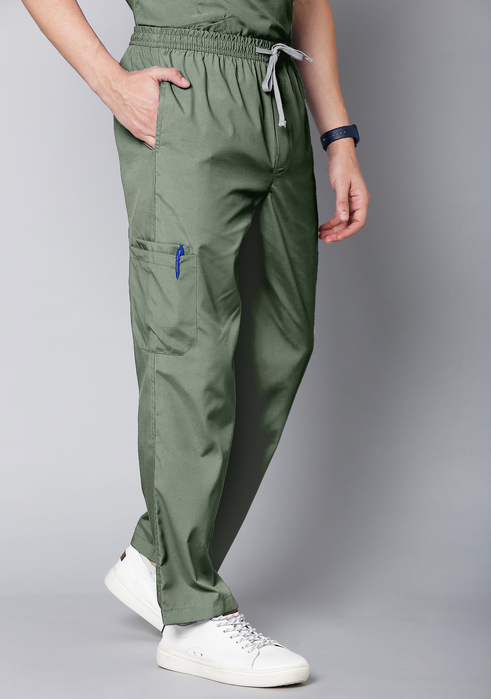 Classic Men's 6-Pocket (Olive) Scrub Bottom
