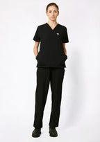 ecoflex™ Women's V-Neck (Black) Scrub.