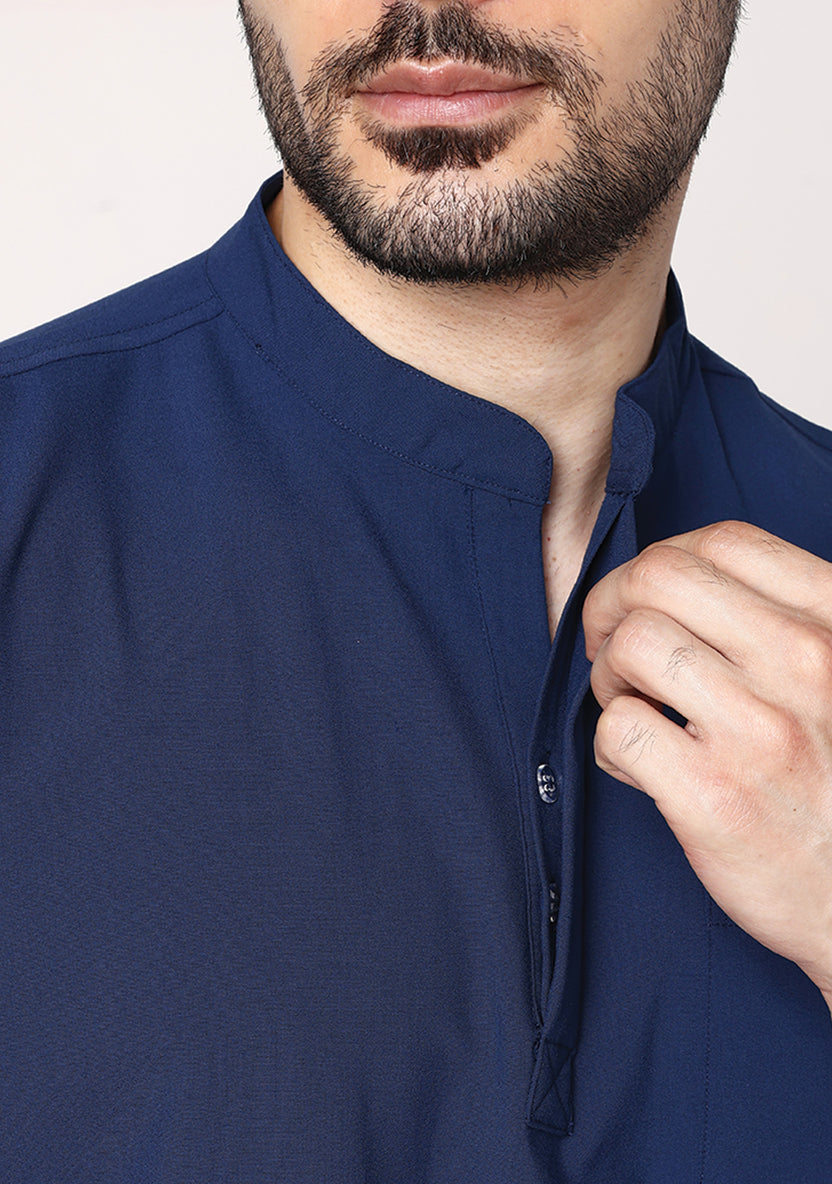 ecoflex™ Men's Mandarin Collar (Navy) Scrubs