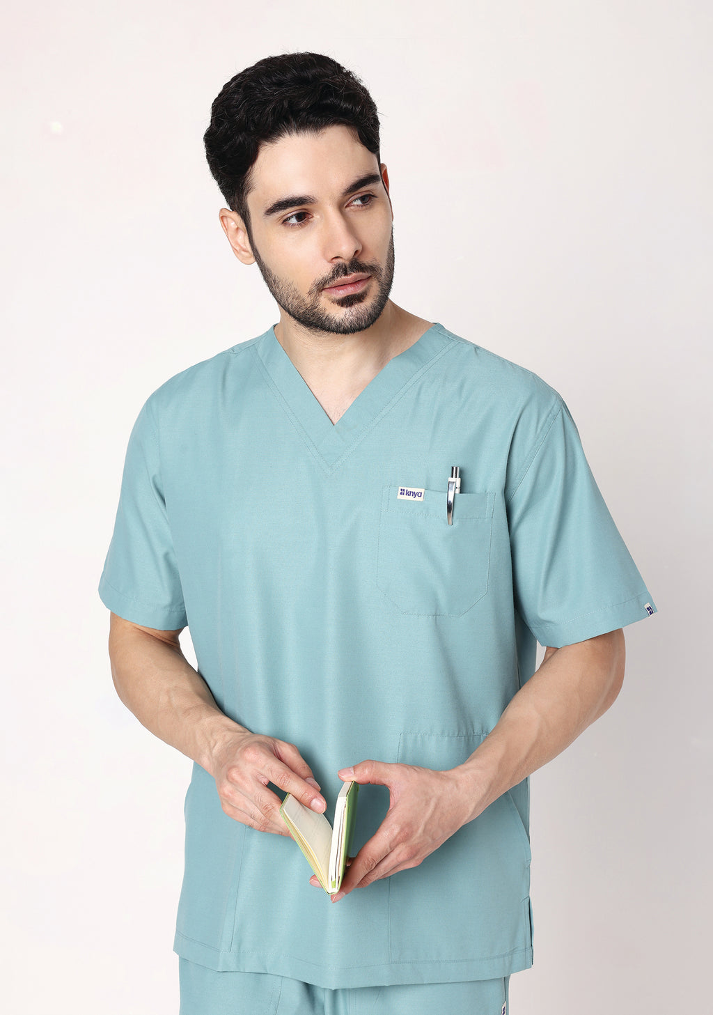 Classic Men's V-Neck (Eucalyptus) Scrub