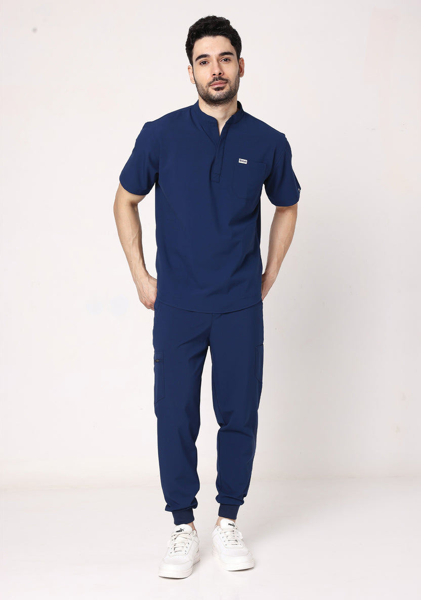 ecoflex™ Men's Mandarin Collar (Navy) Scrubs