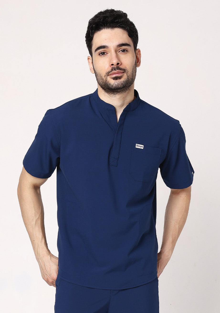 ecoflex Men's Joggers 4-Pocket (Navy) Scrub Top