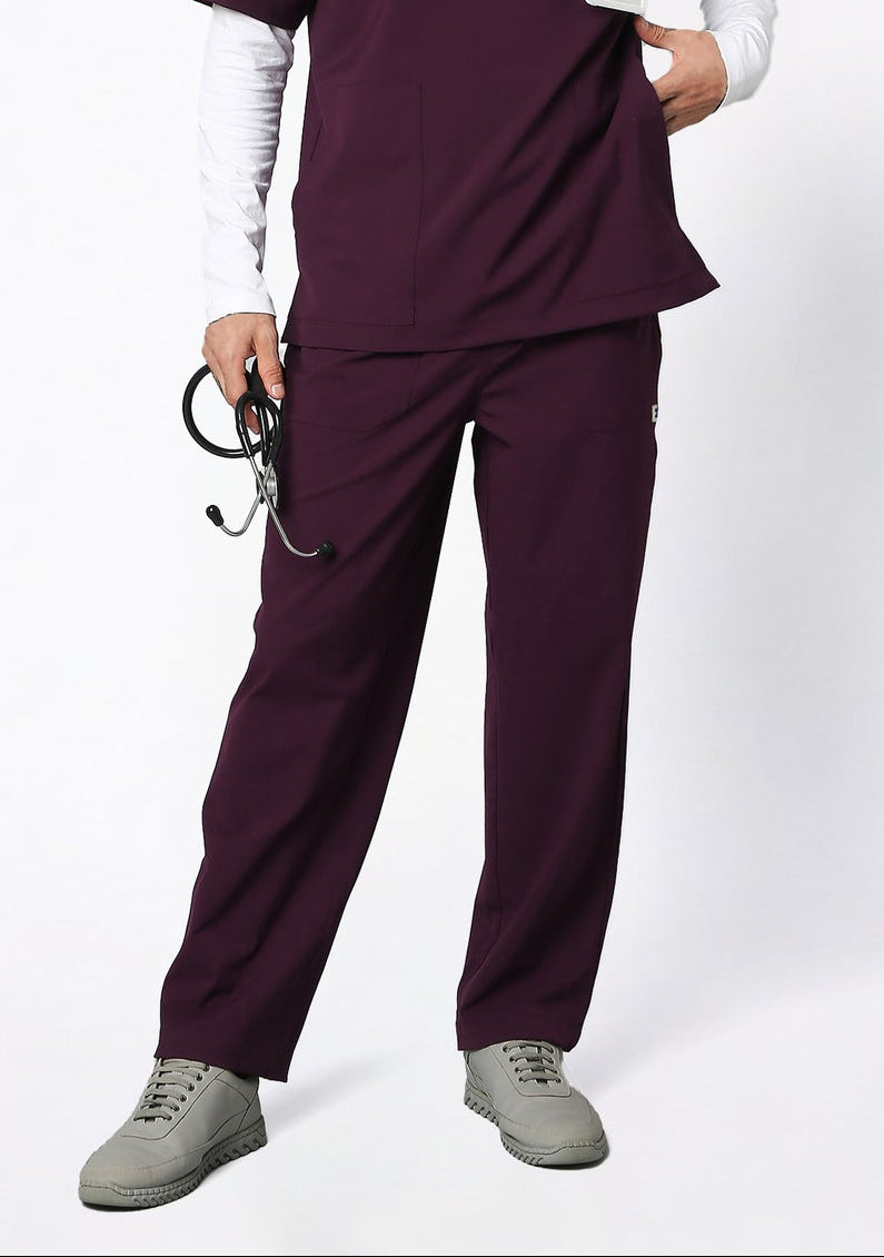 ecoflex Men's 2-Pocket (Wine) Scrub Bottom - Alkem