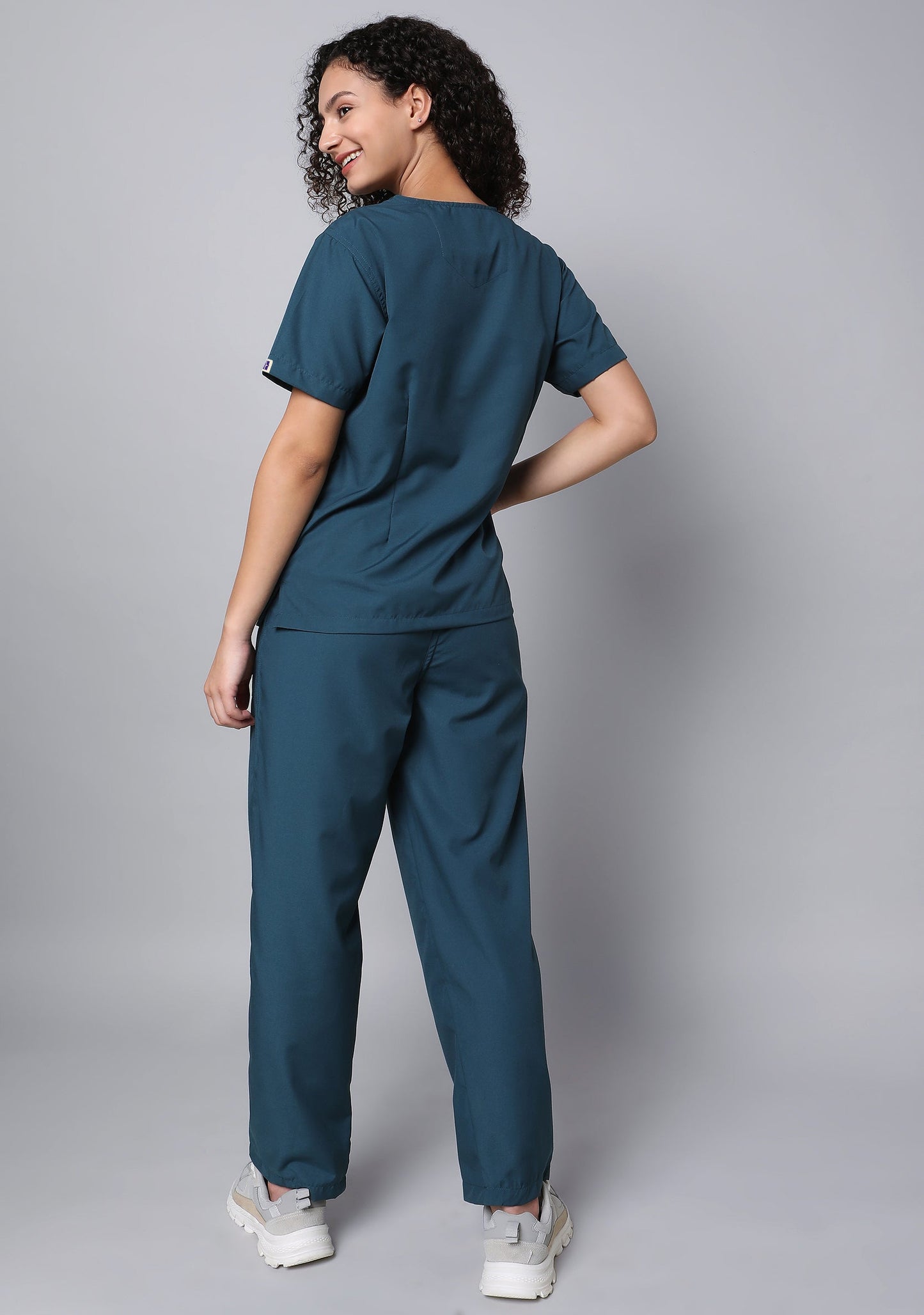 Classic Women's V-Neck (Forest Green) Plus Size Scrub