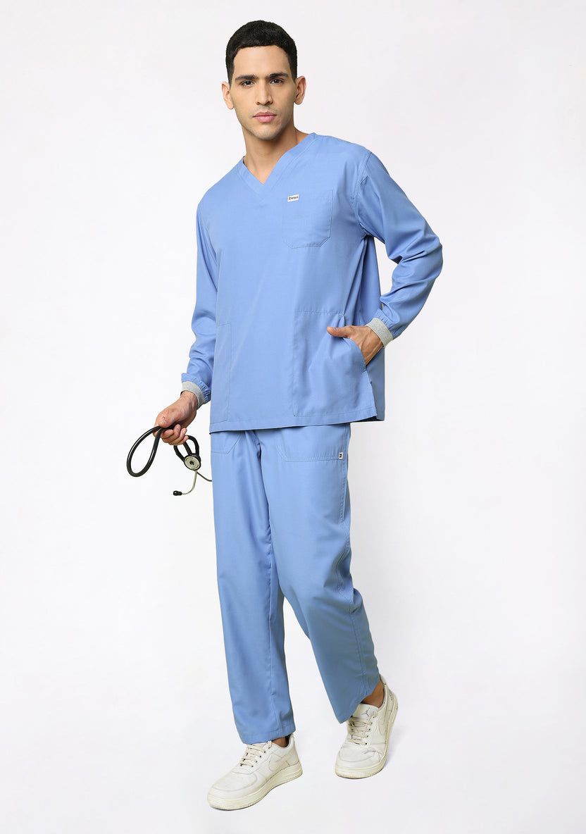 Classic Men's Longsleeves (Ceil Blue) Scrub