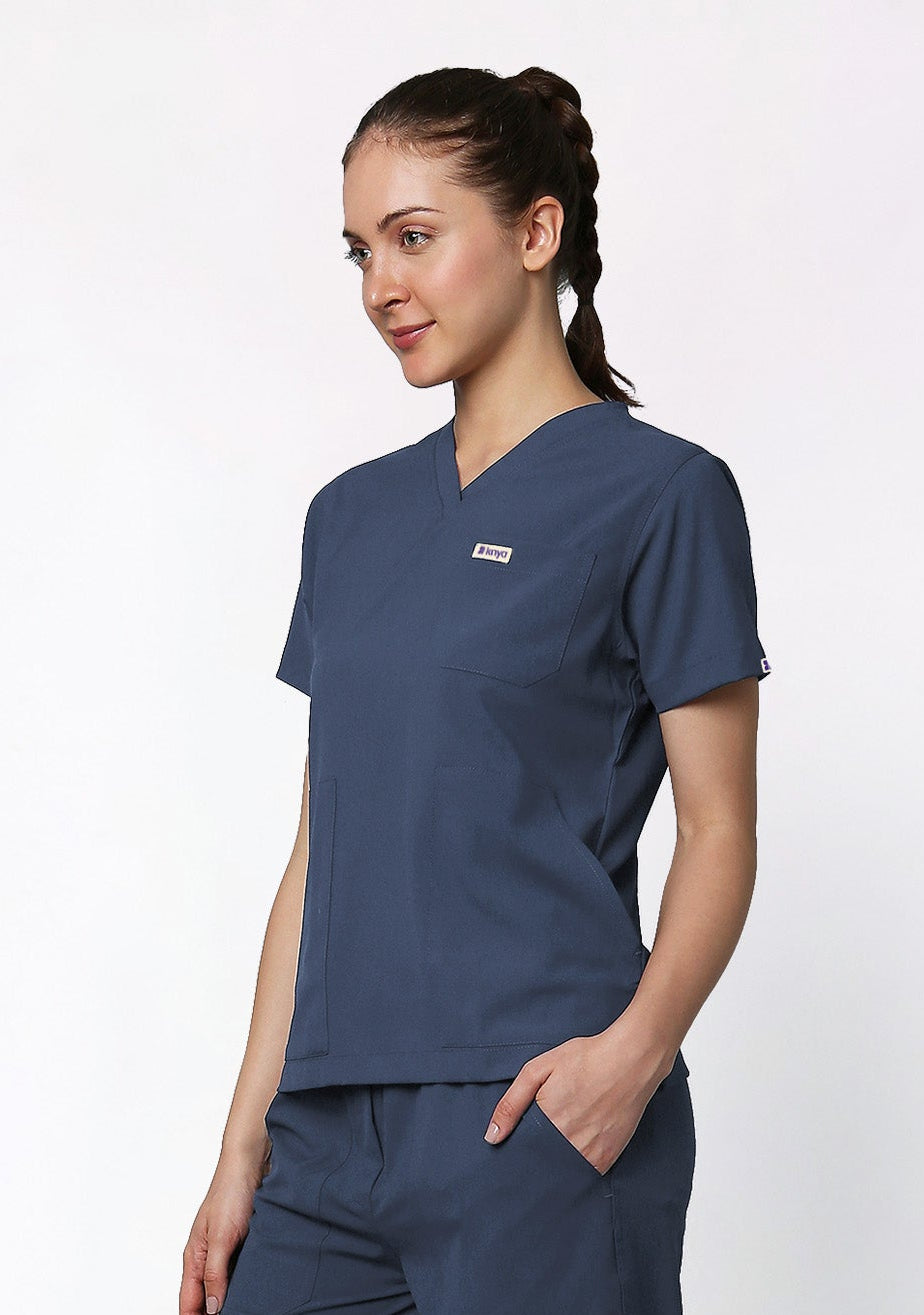 ecoflex Women's 3-Pocket (Steel Grey) Scrub Top