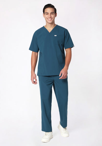 Ecoflex Men's V-Neck (Forest Green) Active Scrub