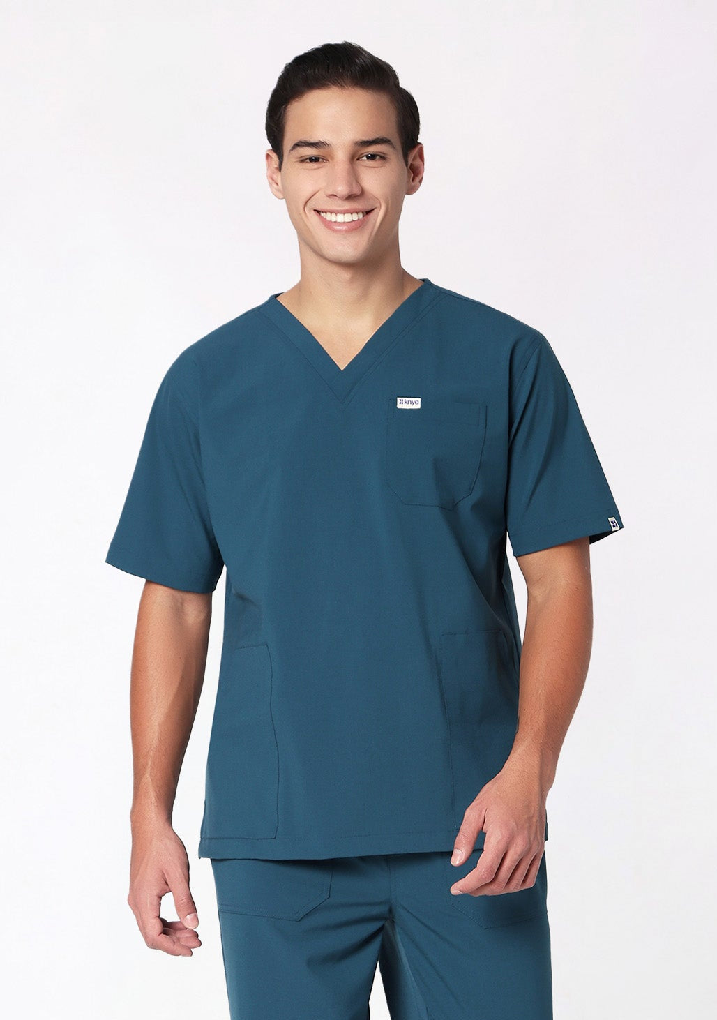 ecoflex Men's 3-Pocket (Forest green) Scrub Top - Alkem