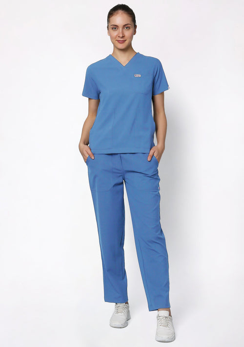 ecoflex™ Women's V-Neck (Ceil Blue) Scrub.