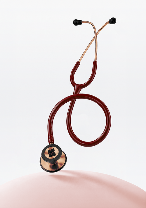 6sense (Maroon), Rose Gold Finish Stethoscope