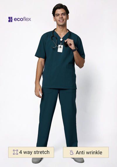 Ecoflex Men's V-Neck (Forest Green) Scrub