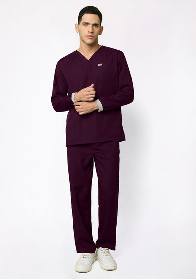 Classic Men's Longsleeves (Wine) Scrub