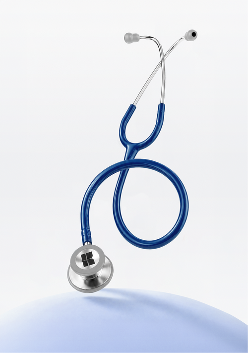 6sense (Navy), Steel Finish Stethoscope