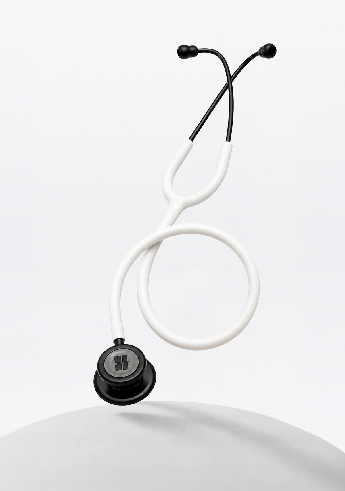 6sense White All Black Finish Stethoscope