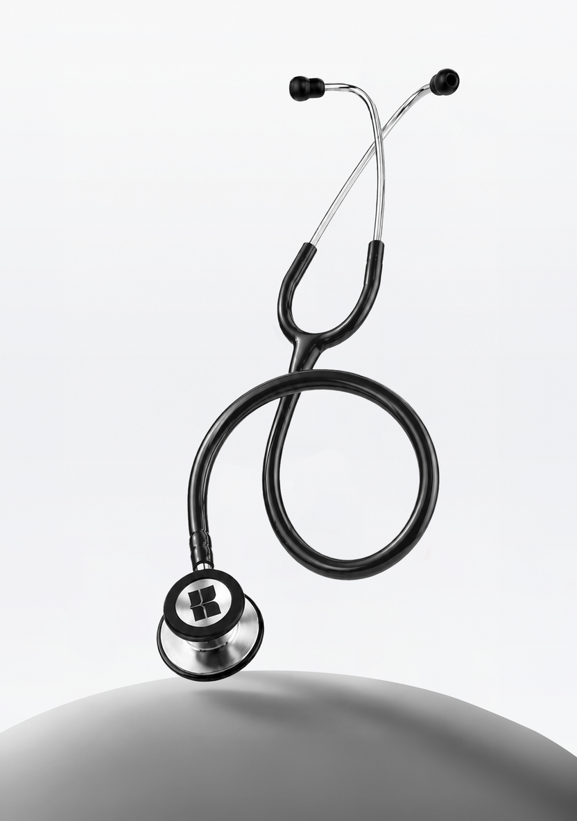 6sense (Black), Steel Finish Stethoscope