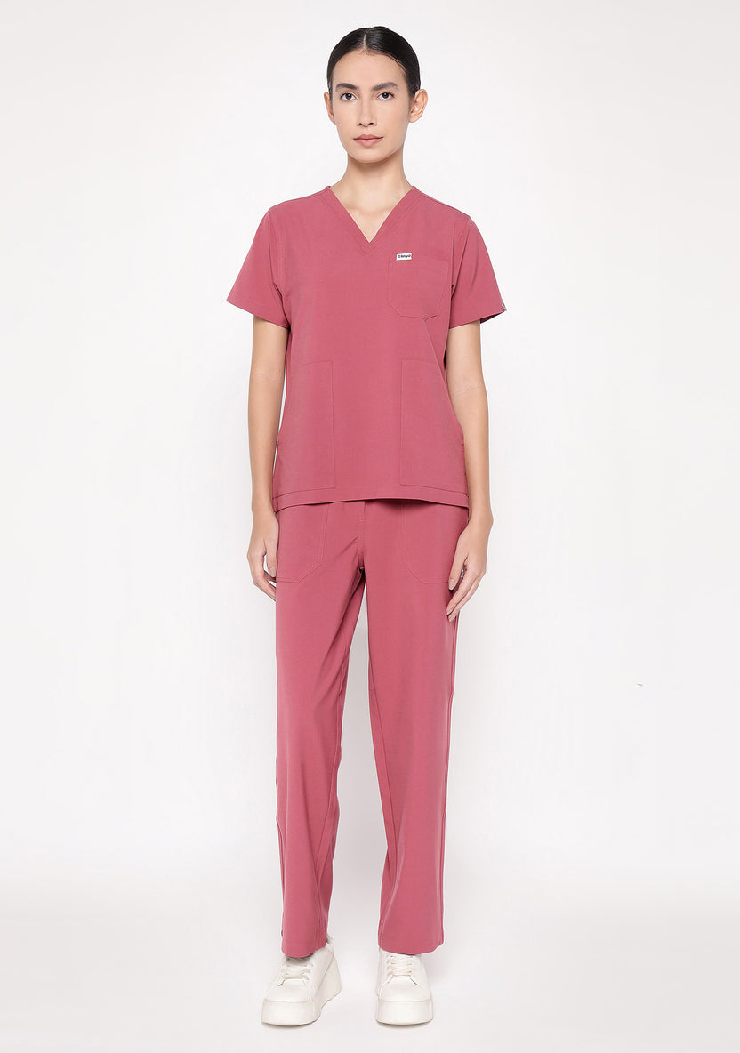 ecoflex™ Women's V-Neck (Mauve) Scrub
