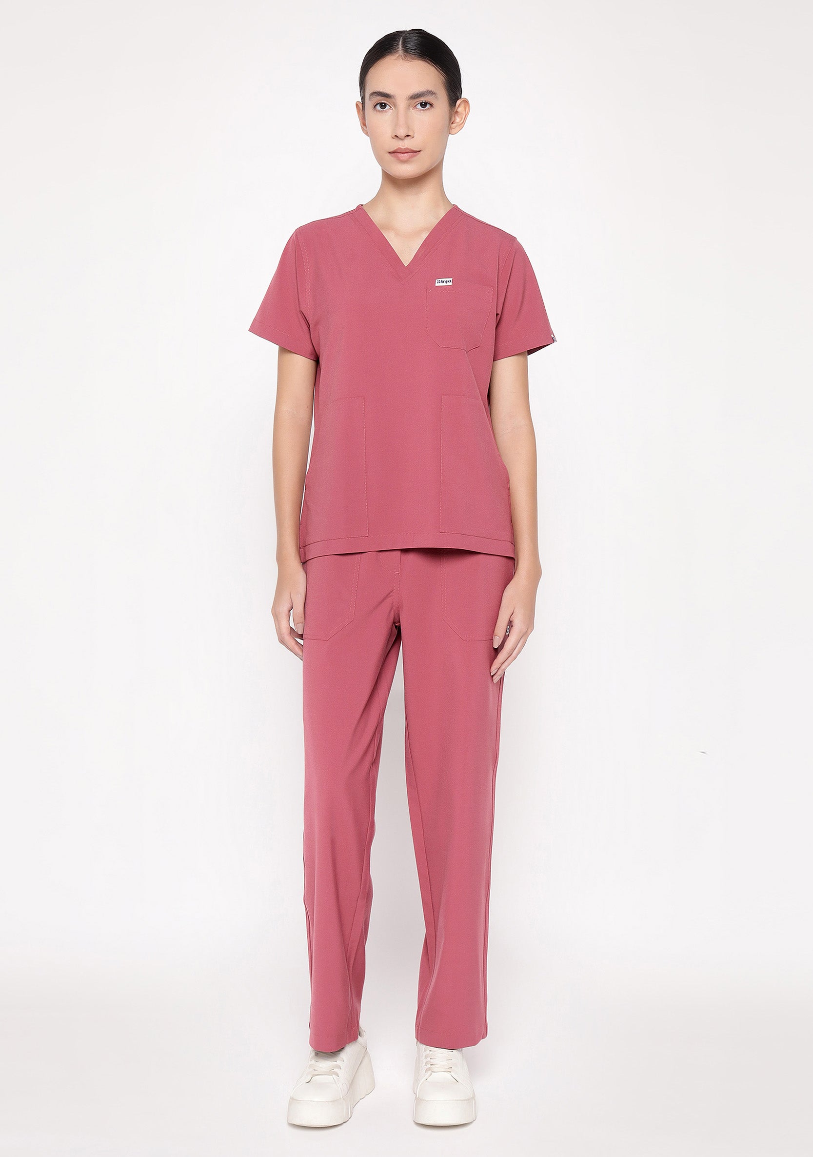 ecoflex™ Women's V-Neck (Mauve) Plus Size Scrub