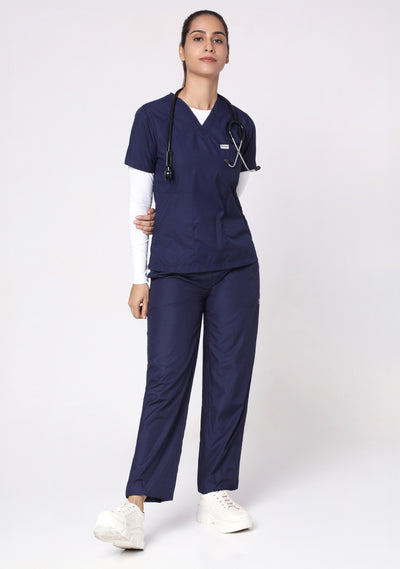 Women's V-Neck (Navy Blue) New Gen Scrub