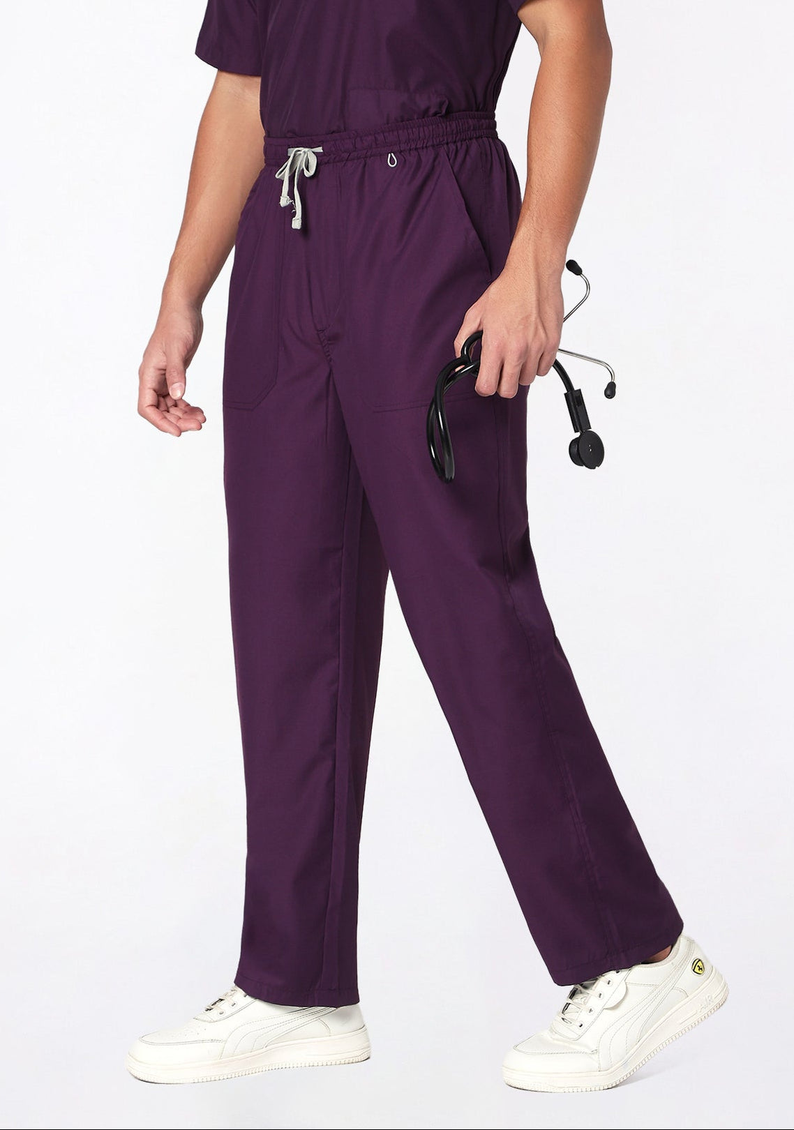Classic Men's 2-Pocket (Wine) Scrub Bottom