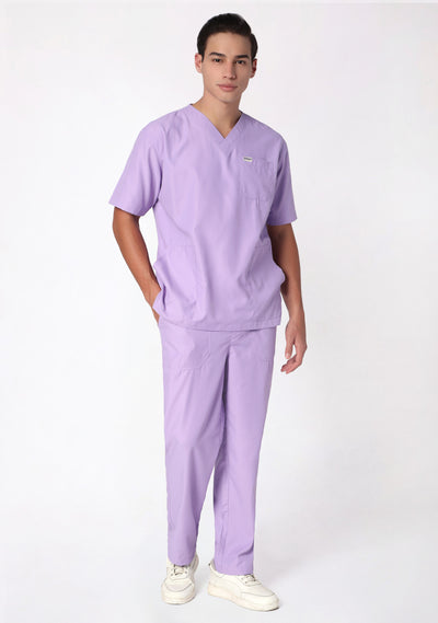 Classic Men's V-Neck (Pastel Lilac) Active Scrub