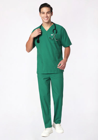 Classic Men's V-Neck (Emerald Green) Active Scrub