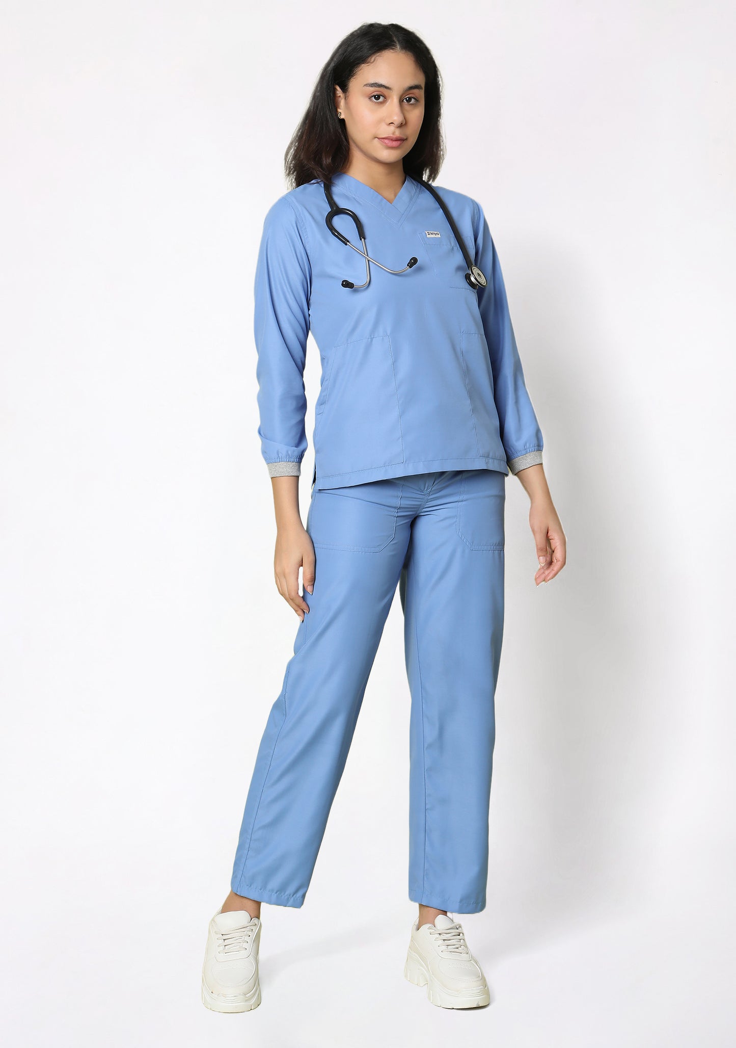 Classic Women's Longsleeves (Ceil Blue) Scrub