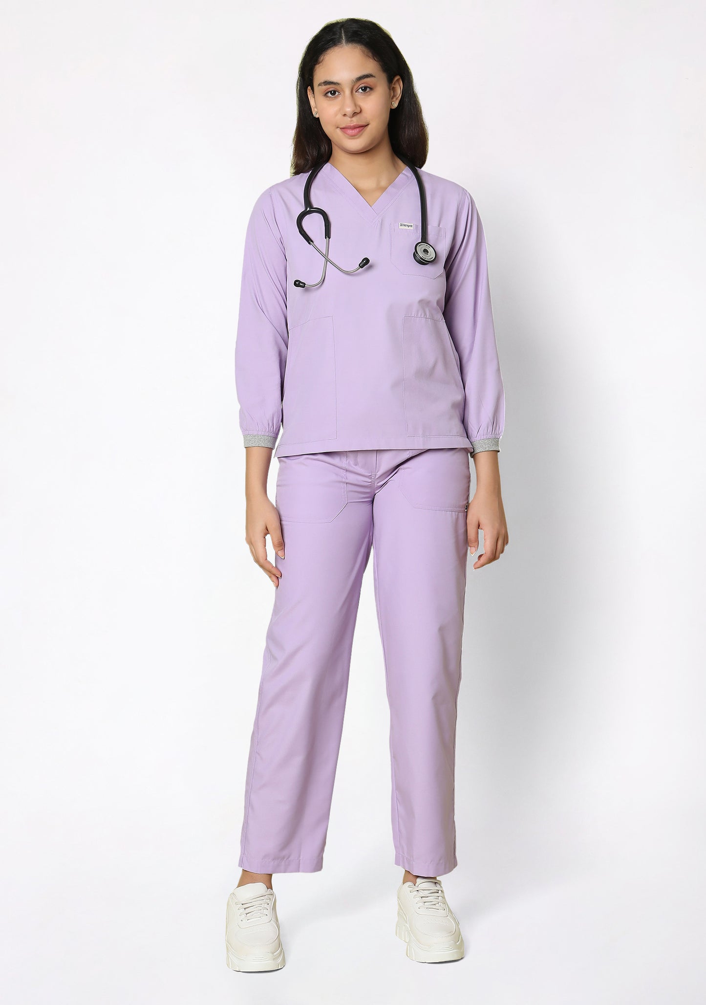 Classic Women's Longsleeves (Pastel Lilac) Scrub