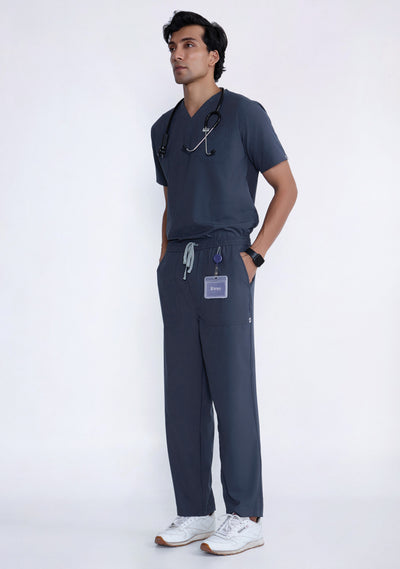 Ecoflex Men's V-neck (Steel Grey) Active Scrub 2