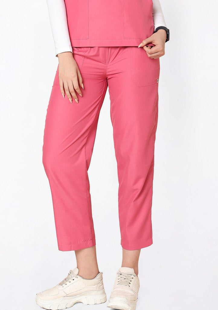 Classic Women's 2-Pocket (Hot Pink) Scrub Bottom