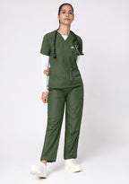 Classic Women's V-Neck (Military Green) Scrub