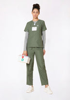 Classic Women's V-Neck (Olive) Scrub