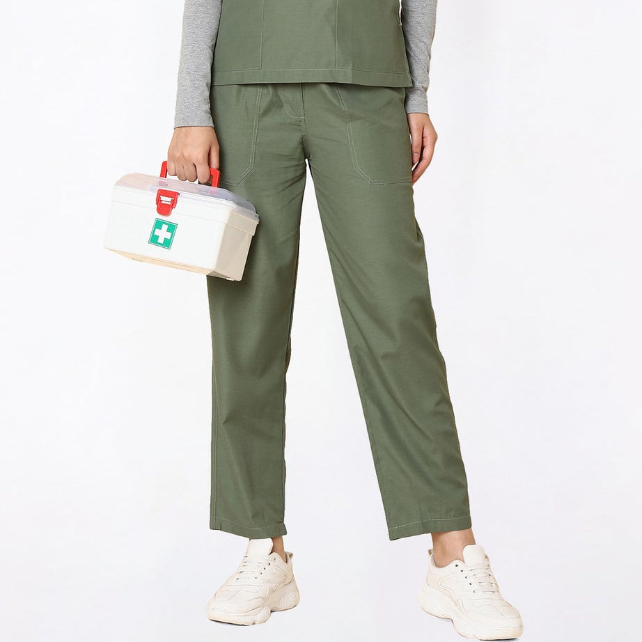 Classic Women's 2-Pocket (Olive) Scrub Bottom
