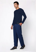 Supersoft Men's L/S (Navy) Plus Size Underscrub