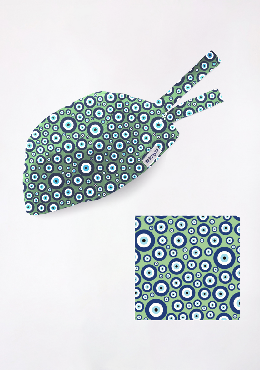 Printed Unisex (Evil Eye) Scrub Cap