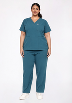 ecoflex™ Women's V-Neck (Forest Green) Plus Size Scrub