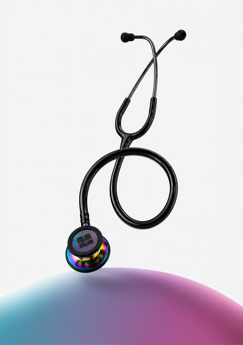 6sense (Black), Rainbow Finish Stethoscope