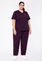ecoflex™ Women's V-Neck (Wine) Plus Size Scrub