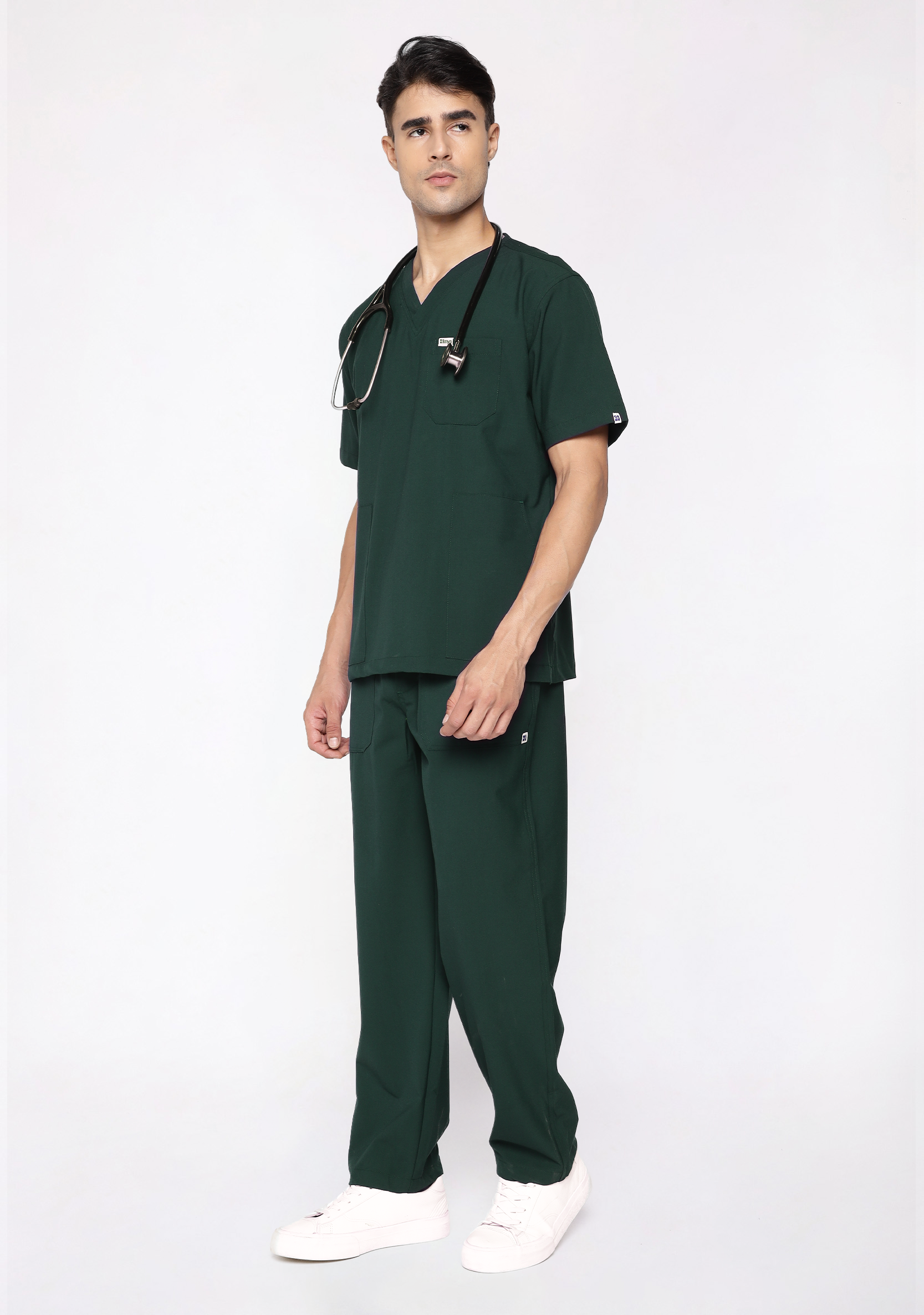Classic Men's V-Neck (Military Green) Scrub