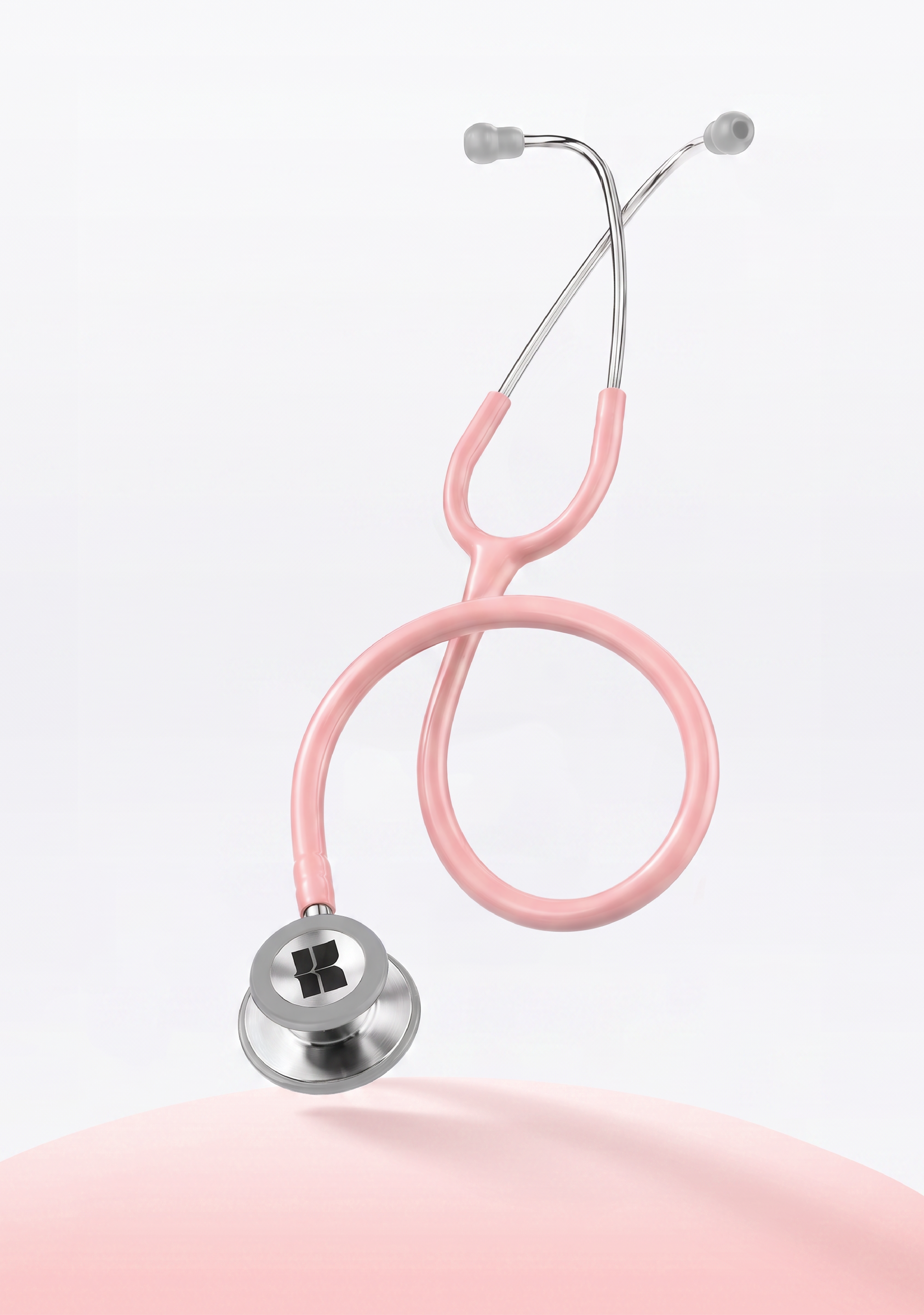 6sense (Baby Pink), Steel Finish Stethoscope